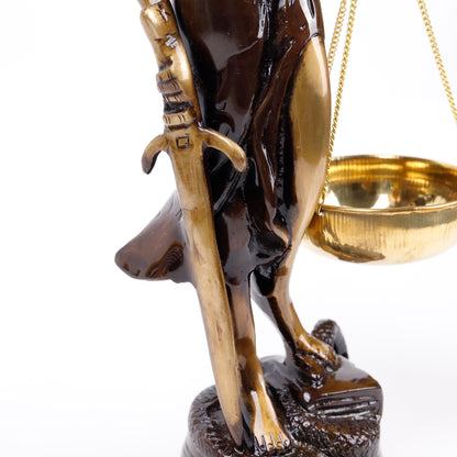 Buy Brass Justice Lady with Scale and Sword in Hands Idol Figurine