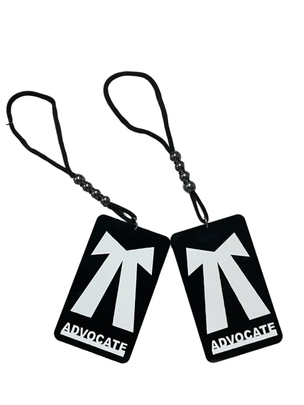 Advocate Logo Sticker For Car Front Bike Office Professional Sign Stickers  (Black & White) - Pack of 5 - 5.08 Centimeter